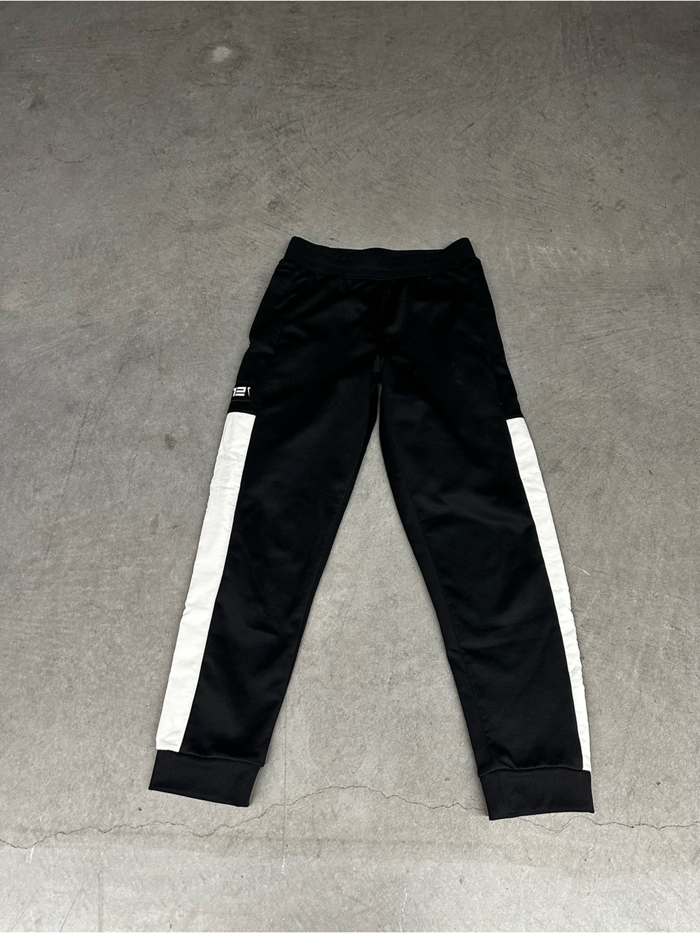 Nike Elite Women Black White Athletic Track Pants Joggers Large Sweats